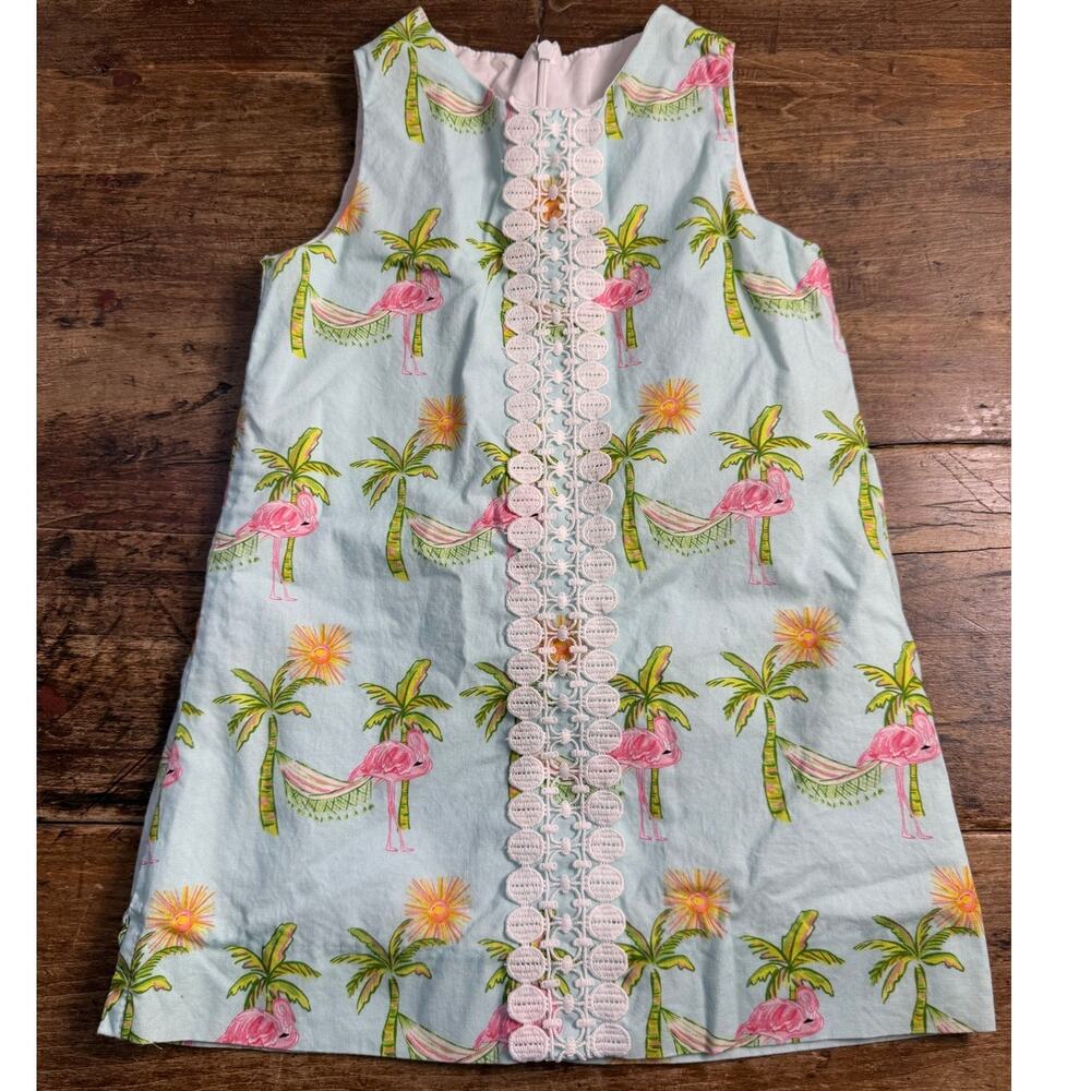 J.‎ Bailey Girl's Palm Tree/Flamingo Sheath Dress size 4T